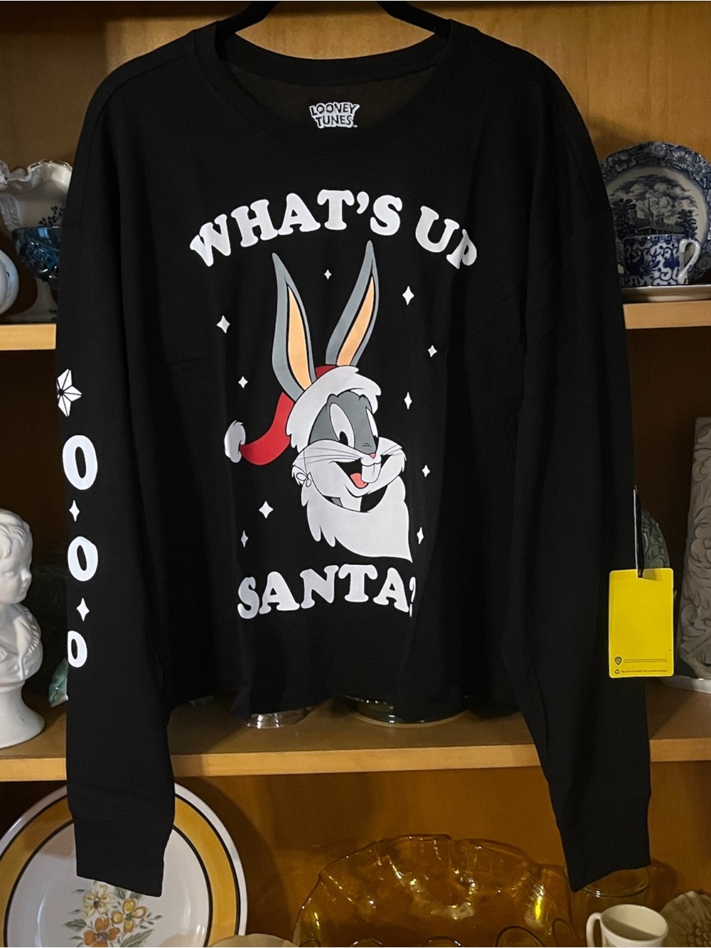 Torrid Looney Tunes Bugs Bunny What’s Up Santa Oversized Crop Graphic Tee Size 1